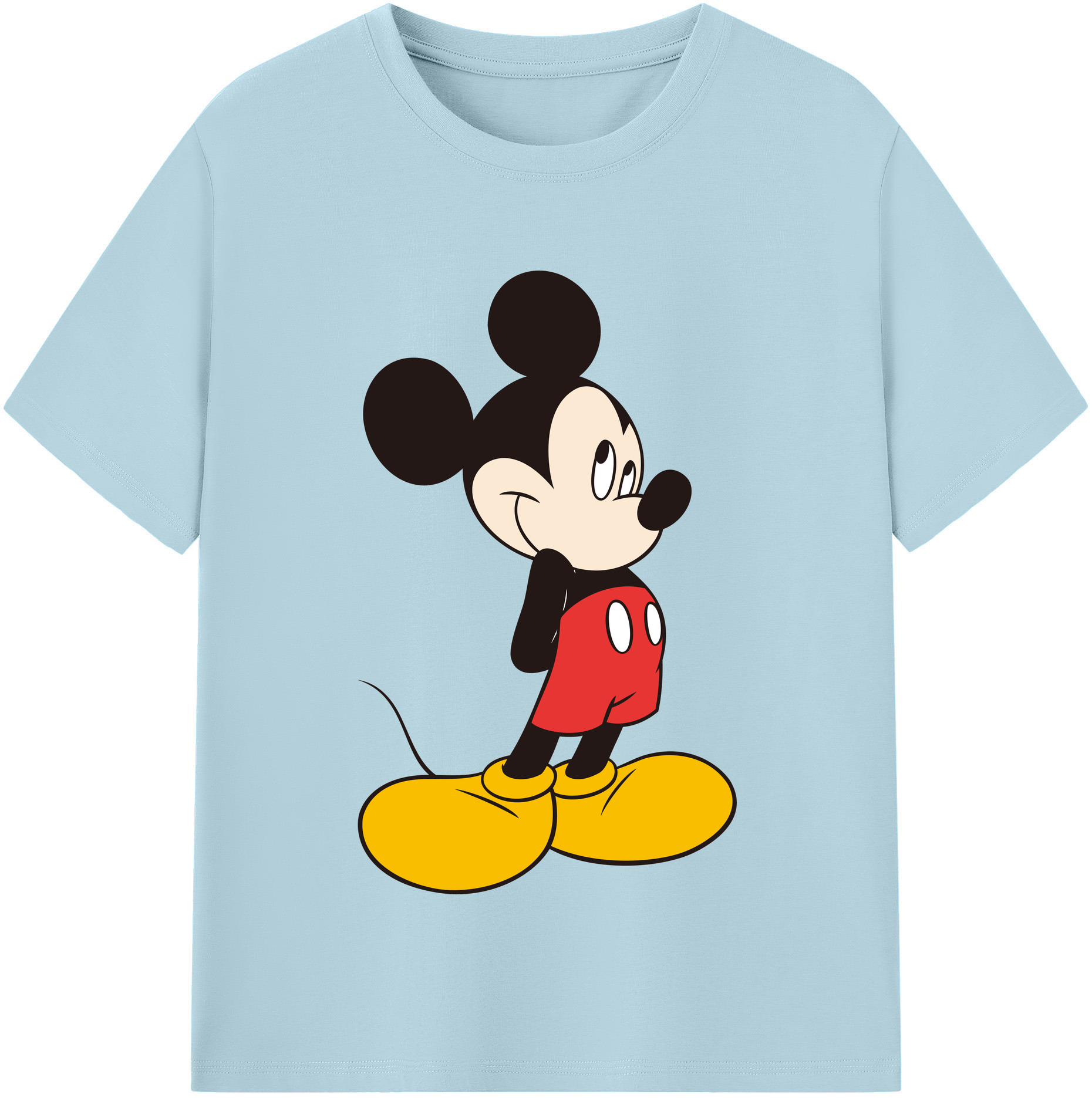 （画像用） ミッキーマウス Mickey Mouse 綿100％半袖Tシャツ（フロントプリント）